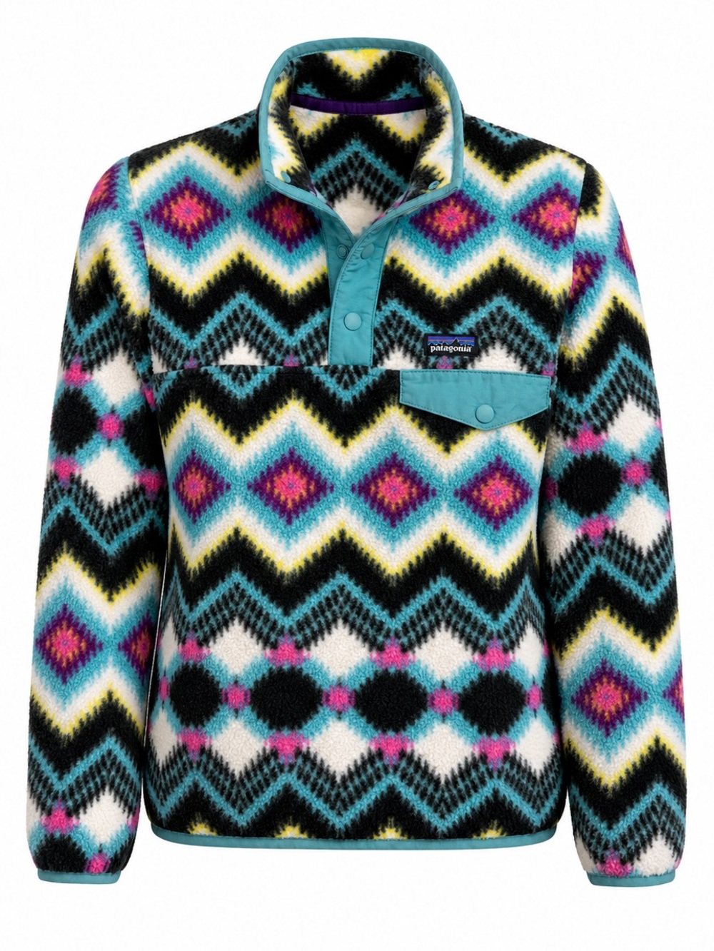 Patagonia Girls' Synchilla Snap-T Fleece Pullover Aztec print size Medium/10